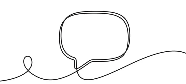 Kontinuierliche Einzeilige Zeichnung Der Sprechblase Einzeiliger Chat Hintergrund Talk Textfeld — Stockvektor