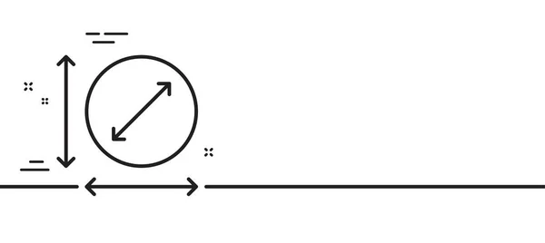 Circle Area Line Icon Territory Dimension Sign Lap Measurement Symbol — Stock Vector