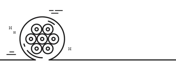 Kabelschnittlinien Symbol Glasfaser Zeichen Internet Netzwerk Draht Symbol Minimale Zeilenillustration — Stockvektor