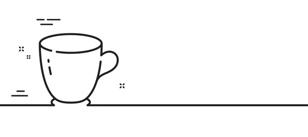 Icône Ligne Tasse Thé Plaque Tasse Café Vaisselle Boire Des — Image vectorielle