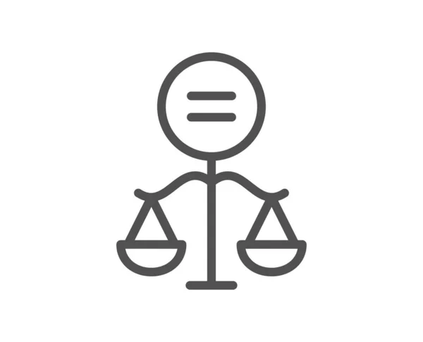 Εικονίδιο Γραμμής Ισότητας Σημάδι Ηθικής Φύλου Ίσες Κλίμακες Σύμβολο Ισορροπίας — Διανυσματικό Αρχείο