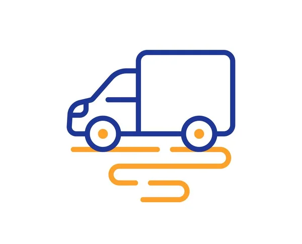 Icona Del Percorso Consegna Segnaletica Stradale Camion Simbolo Dell Autostrada — Vettoriale Stock
