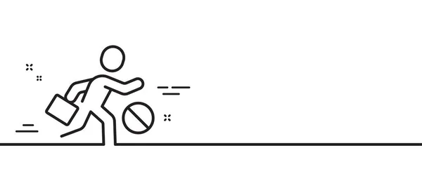 Icône Ligne Sans Emploi Chômeur Signe Embaucher Symbole Illustration Ligne — Image vectorielle