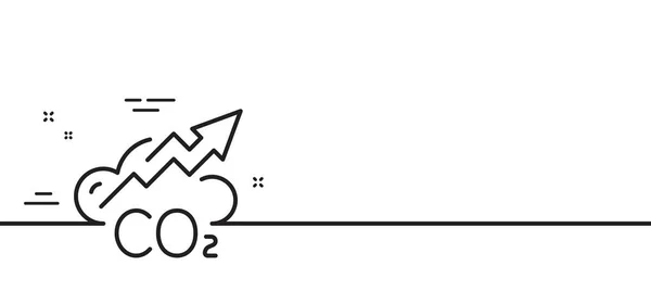 Koldioxidlinjeikon Koldioxidutsläppstecken Avgasökningssymbol Minimal Linje Illustration Bakgrund Co2 Linje Ikonen — Stock vektor