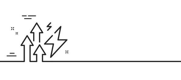 Pictogram Van Energielijn Elektriciteit Zet Trend Teken Groeisymbool Voor Consumptie — Stockvector