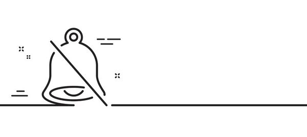 Ztlumit Ikonu Čáry Poplach Zvonku Žádný Zvukový Symbol Minimální Čára — Stockový vektor