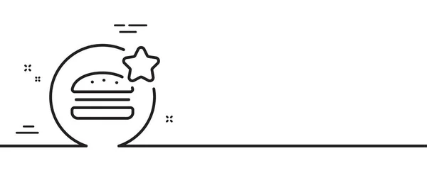 Найкраща Піктограма Харчової Лінії Бургери Оглянули Зоряний Знак Символ Найвищої — стоковий вектор