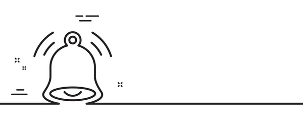 アラート ライン アイコン メッセージ通知サイン アラーム通知記号 最小限の線のイラストの背景 ベルアラートラインアイコンパターンバナー ホワイトウェブテンプレートのコンセプト ベクトル — ストックベクタ