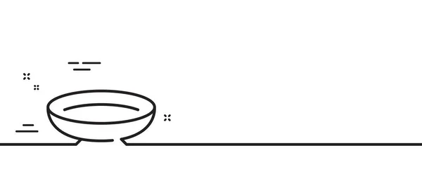 皿のアイコン 食器プレートのサイン 食品台所用品のボウルのシンボル 最小限の線のイラストの背景 線のアイコンパターンバナーを皿 ホワイトウェブテンプレートのコンセプト ベクトル — ストックベクタ
