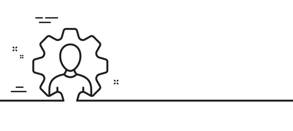 Professionell Ikon Handyman Serviceskylt Mekaniker Symbol Minimal Linje Illustration Bakgrund — Stock vektor