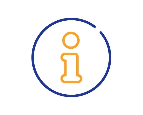 Ikona Linii Informacyjnej Pomóż Podpisać Symbol Informacji Pomocniczej Kolorowy Koncept — Wektor stockowy