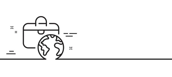 Icône Secteur Activité Mondial Signe Marché Impartition Symbole Emploi Illustration — Image vectorielle