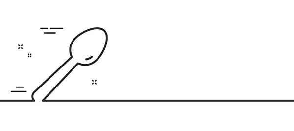 Ikona Řádku Lžičky Nápis Kuchyňské Příbory Symbol Nádobí Pro Čajovou — Stockový vektor