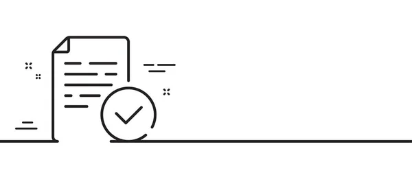 コンプライアンス ライン アイコン 承認されたテストサイン 準拠証明書シンボル 最小限の線のイラストの背景 コンプライアンスラインアイコンパターンバナー ホワイトウェブテンプレートのコンセプト ベクトル — ストックベクタ