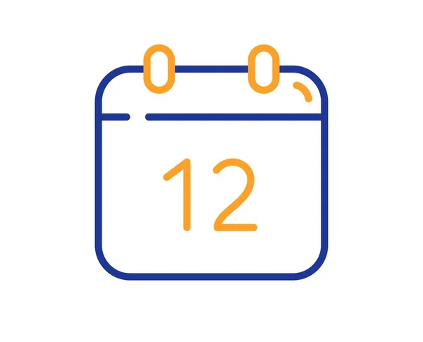 Εικονίδιο Ετήσιας Γραμμής Ημερολογίου Υπογραφή Υπενθύμισης Ημερομηνίας Σύμβολο Σχεδιασμού Έτους — Διανυσματικό Αρχείο