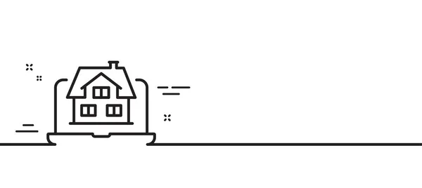 Иконка Линии Риэлтора Знак Агента Недвижимости Символ Агентства Недвижимости Иллюстрация — стоковый вектор