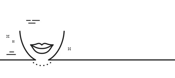 Значок Лінії Чін Знак Пластичної Хірургії Символ Підйому Шиї Тло — стоковий вектор