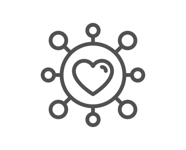 Dating Line Icoon Teken Voor Sociale Netwerken Gezondheidsdag Symbool Kwaliteitselement — Stockvector