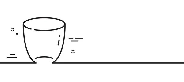 Glas Lijn Icoon Servies Bekerbord Drinken Servies Keukengerei Pot Symbool — Stockvector