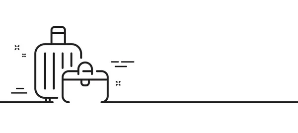Значок Багажної Лінії Знак Проїзду Багажу Символ Претензії Сумку Подорожей — стоковий вектор
