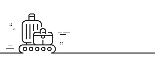 Εικονίδιο Γραμμής Αποσκευών Σήμα Απαίτησης Τσάντας Σύμβολο Χειραποσκευής Ελάχιστη Γραμμή — Διανυσματικό Αρχείο