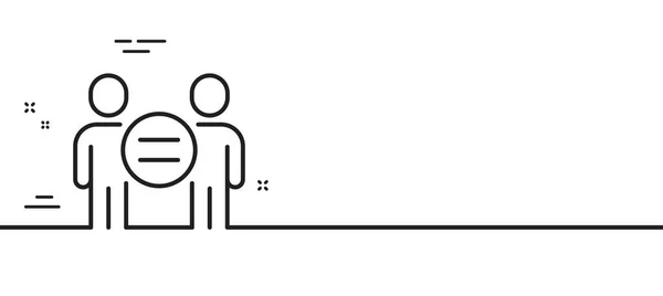道德操守线图标 性别平等标志 相等的平衡符号最小线条图解背景 伦理线图标图案横幅 白色网络模板的概念 — 图库矢量图片