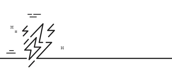 Blixtnedslag Linje Ikon Blixtljussignal Kraftsymbol Minimal Linje Illustration Bakgrund Blixtnedslag — Stock vektor