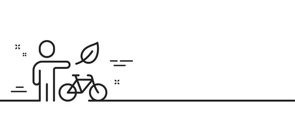 Icône Ligne Vélo Écologique Panneau Transport Vélo Ville Symbole Transport — Image vectorielle