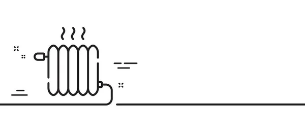 Значок Линии Радиатора Знак Теплового Конвектора Символ Нагревателя Температуры Иллюстрация — стоковый вектор