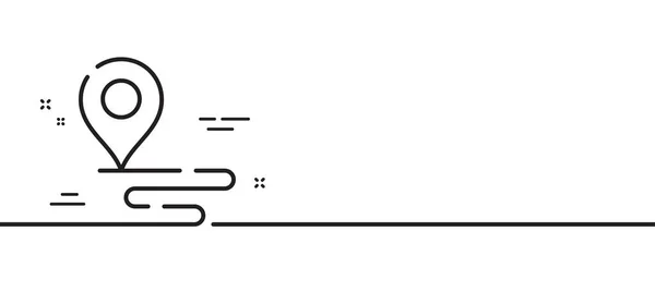 Icône Ligne Panneau Carte Itinéraire Gps Symbole Illustration Ligne Minimale — Image vectorielle