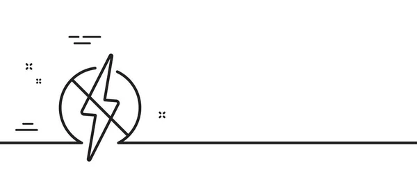 Піктограма Антистатичної Лінії Знак Блискавки Символ Статичної Енергії Тло Мінімальної — стоковий вектор
