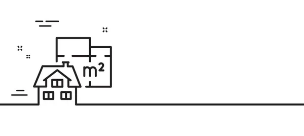 Ikona Planu Piętra Znak Planu Domu Metrów Kwadratowych Symbolu Przestrzeni — Wektor stockowy