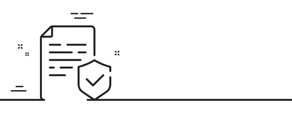 Icône Ligne Certificat Signe Essai Approuvé Signature Document Conformité Illustration — Image vectorielle