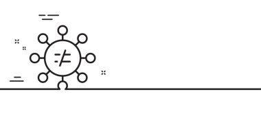 Ayrımcılık çizgisi simgesi. Cinsiyet eşitsizliği işareti. Eşitlik sembolü. Asgari çizgi çizimi arka planı. Ayrımcılık çizgisi simgesi pankartı. Beyaz ağ şablonu konsepti. Vektör