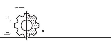 Çizgi simgesini dönüştür. Dijital dönüşüm işareti. Veri teknolojisi sembolü. Asgari çizgi çizimi arka planı. Çizgi simgesi pankartını dönüştür. Beyaz ağ şablonu konsepti. Vektör