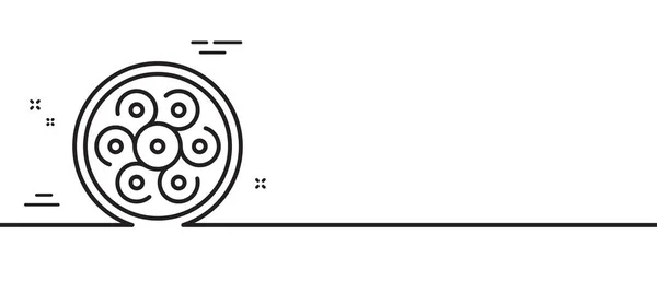 Kabelbaanpictogram Optisch Vezelbord Internet Netwerk Draadsymbool Minimale Lijn Illustratie Achtergrond — Stockvector