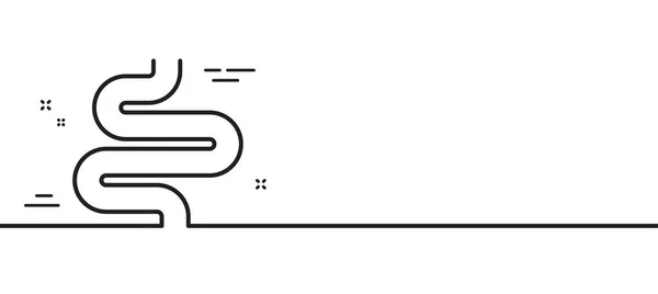 Значок Лінії Кишечника Здоровий Кишечник Знак Травлення Символ Колоноскопії Кишечника — стоковий вектор