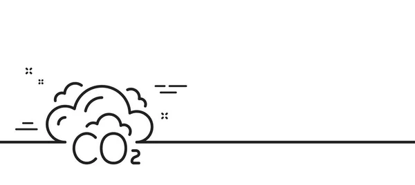 Koldioxidlinjeikon Koldioxidutsläppstecken Avgasreduceringssymbol Minimal Linje Illustration Bakgrund Co2 Linje Ikonen — Stock vektor