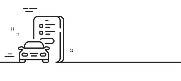 Значок Регистрационной Линии Автомобиля Лайн Знак Войны Символ Приложения Мобильного — стоковый вектор