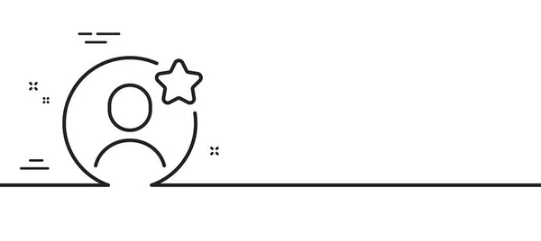 Bester Freund Zeile Symbol Anwenderbewertung Sternzeichen Kundenoberzinssymbol Minimale Zeilenillustration Hintergrund — Stockvektor