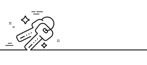 Tastenzeilen Symbol Türschlossschild Kaufen Sie Ein Neues Haussymbol Minimale Zeilenillustration — Stockvektor