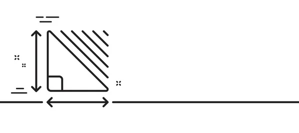 Icona Linea Area Triangolo Segno Della Dimensione Del Piano Simbolo — Vettoriale Stock