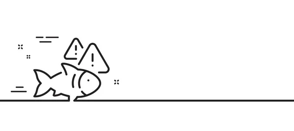 Піктограма Рибної Лінії Знак Ловлі Риби Символ Уваги Акваріума Тло — стоковий вектор