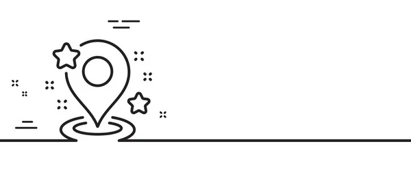Pin Line Symbol Markierungsschild Auf Der Karte Zielzeiger Symbol Minimale — Stockvektor