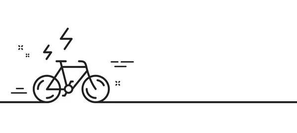 Bike Lijn Icoon Gemotoriseerde Fiets Transportbord Elektrische Fiets Symbool Minimale — Stockvector