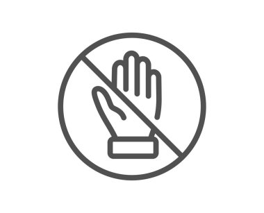 Yozlaşmış çizgi simgesi. Rüşvet tabelası yok. Nakit suç sembolünü durdurun. Kalite tasarım elemanı. Doğrusal biçim yozlaşmış simge. Düzenlenebilir felç. Vektör