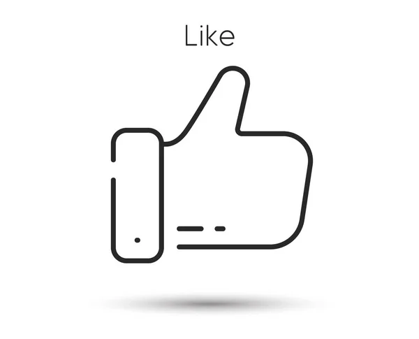 Line Icon Thumb Sign Social Media Reaction Symbol Illustration Web — Stock Vector