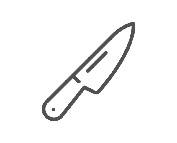 ナイフラインのアイコン キッチンカトラリーサイン 台所用品のシンボル 品質設計要素 線形スタイルのナイフアイコン 編集可能なストローク ベクトル — ストックベクタ
