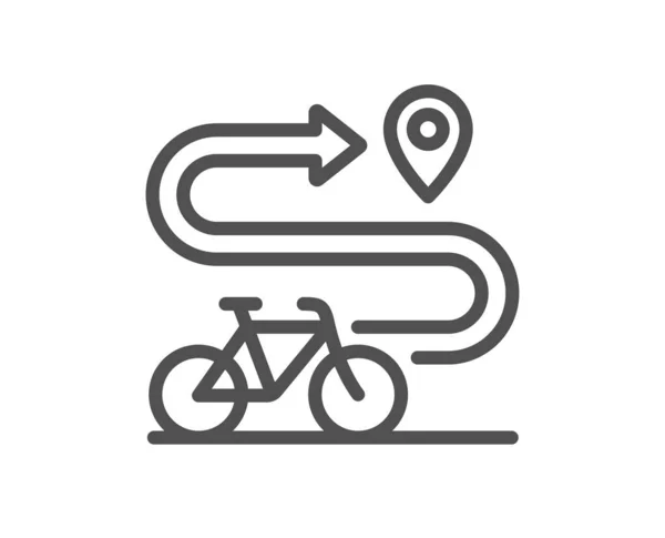 Icono Línea Carril Bici Entrega Bicicleta Señal Transporte Símbolo Actividad — Archivo Imágenes Vectoriales