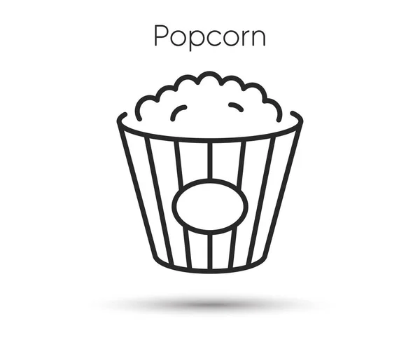 Icône Ligne Pop Corn Cinéma Snack Food Signe Symbole Pop — Image vectorielle